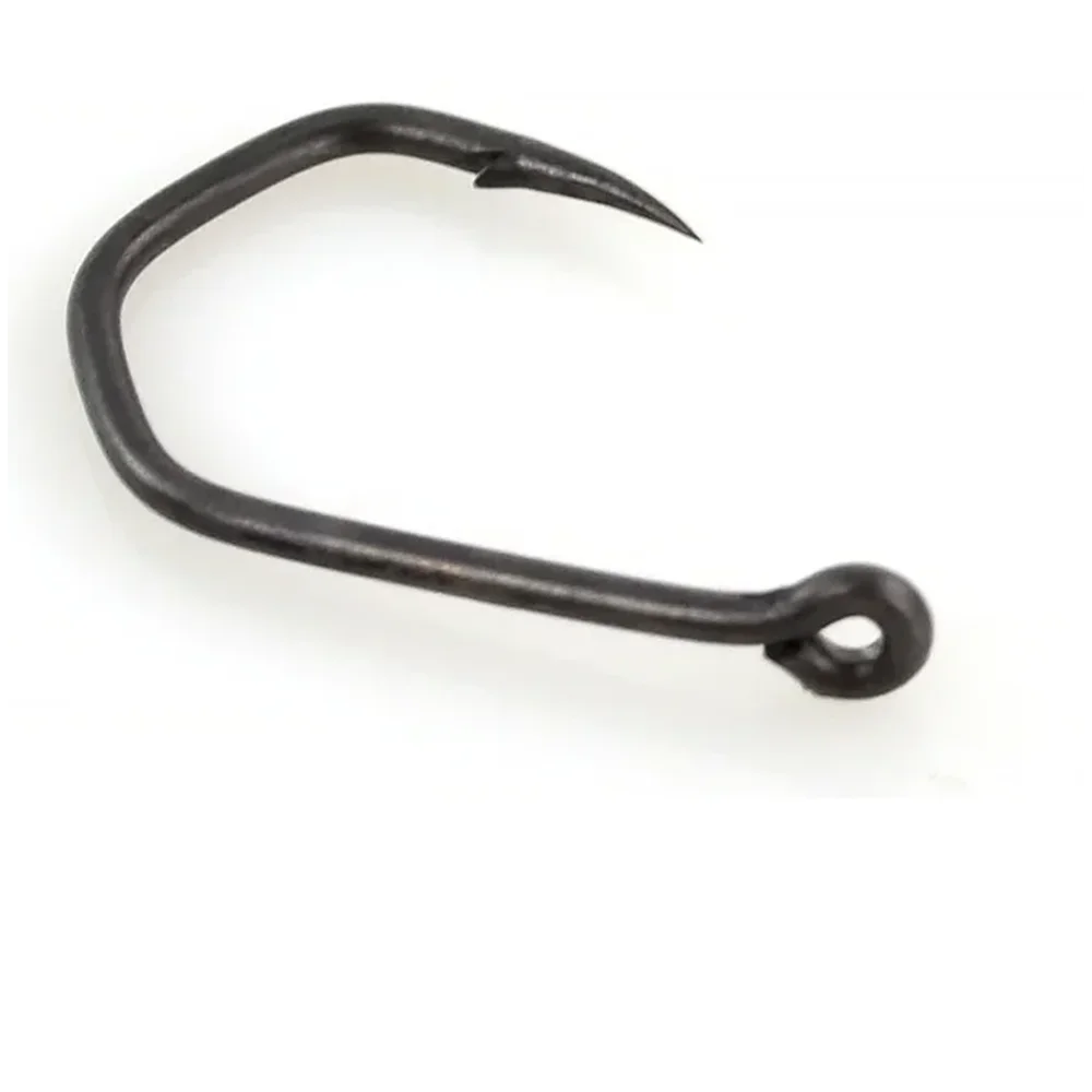 500 pezzi per borsa Amo da pesca con spina per occhi Artiglio con punta dell'ago Acciaio ad alto tenore di carbonio rivestito in teflon Gancio durevole 8019