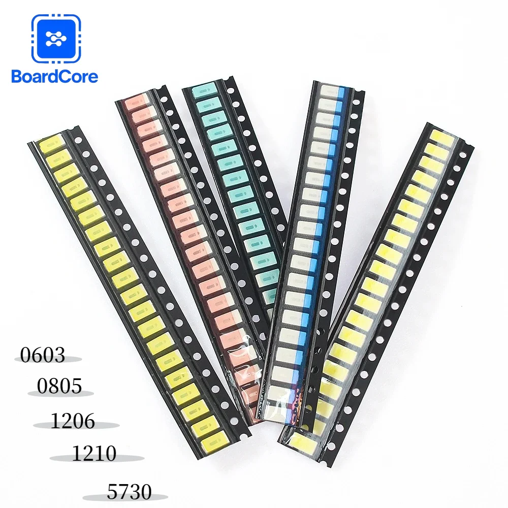 0805 SMT LED Common Component Package 0603 1206 1210 5730 Red White Yellow Green Blue