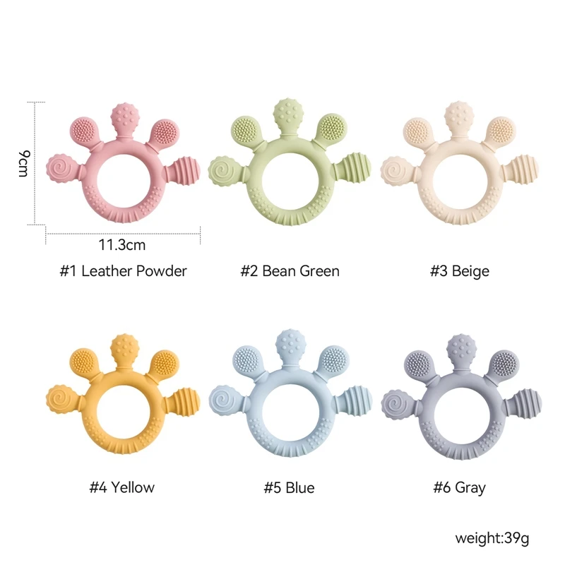 Baby Silicone Teethers Animal Food Grade Silicone Baby 0-12 Toys Silicone Teeth Grinding Stick Newborn Pacifier Accessories Toys