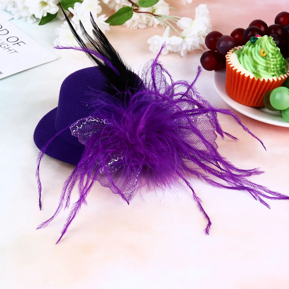 

Top Hat Hair Clips Pins Barrettes Beautiful Accessories Party Headwear Unique Design Long Lasting Material Match Dress