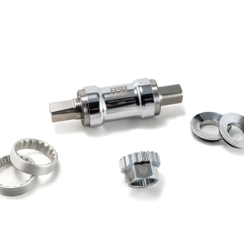 RDENTLY مربع سبائك التيتانيوم الموضوع عدة Fxied والعتاد الدراجة المحور كرانسيت جزء الدراجة كرانسيت رمح دراجة أسفل قوس دراجة B