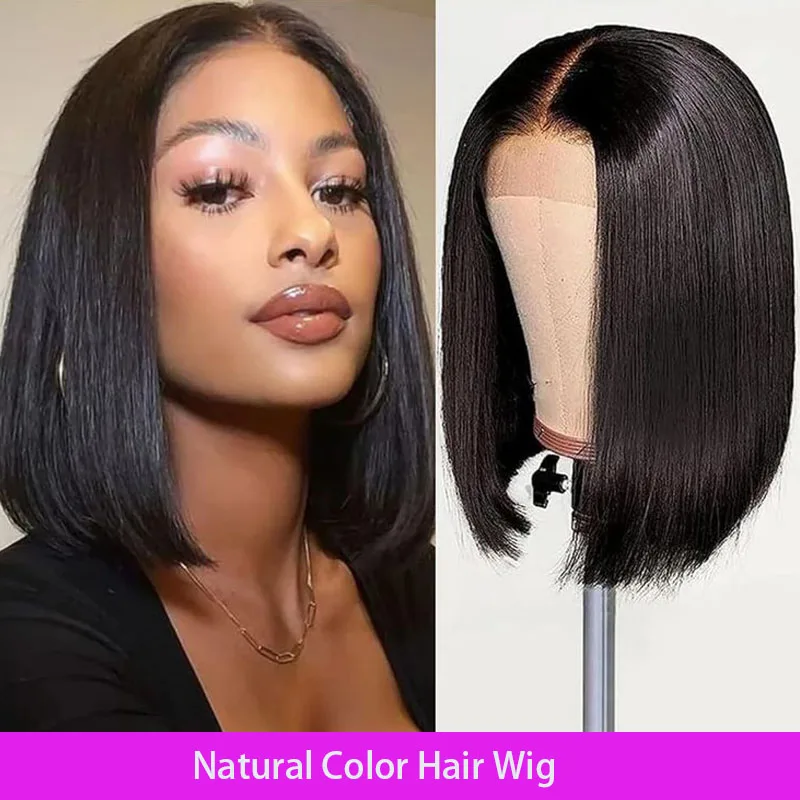 

Straight Short Lengths Bob Human Hair Wigs For Women 13x4 Lace Frontal Wigs Preplucked Brazilian Remy 100% Human Hair Daily Use