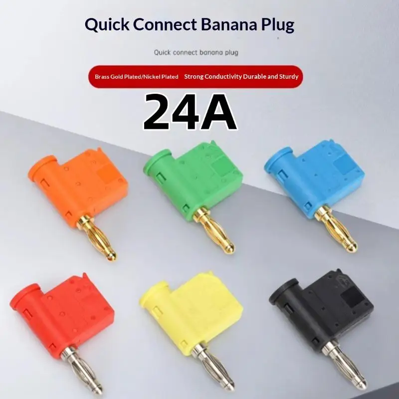 Banana Plug Solderless 4mm High Current 24A Fast Wire Connector for Power Supply Speaker Amplifier DIY Audio Projects