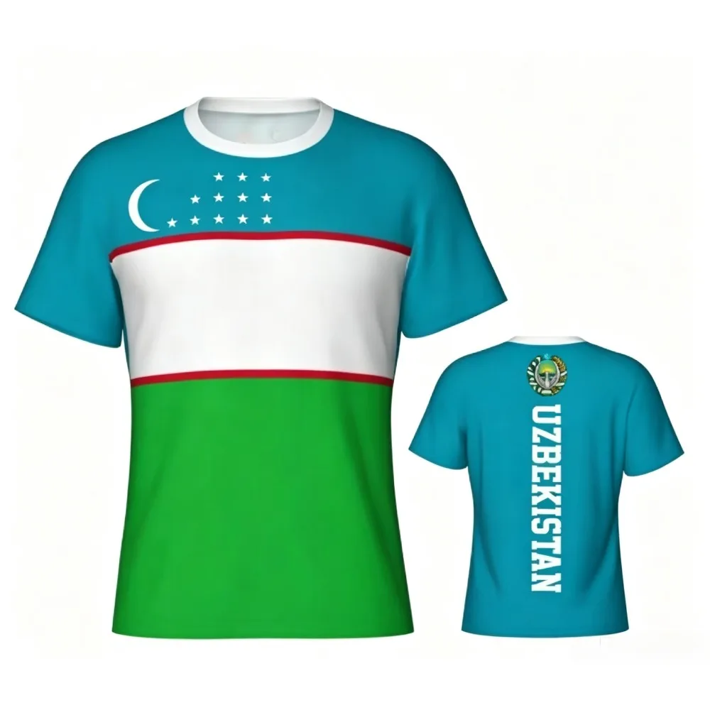Cyan White Green Stripe Crescent Twelve Stars Graphic Men T Shirt Crew Neck Daily Casual Sports Loose Fit Short Sleeve Top