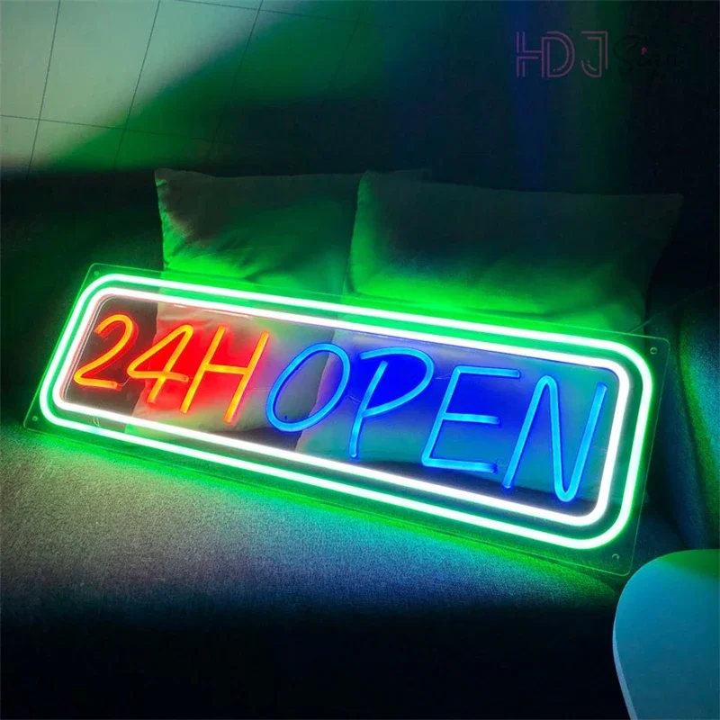 Barber shop outdoor free design letters words led illuminated sign open neon sign for shop