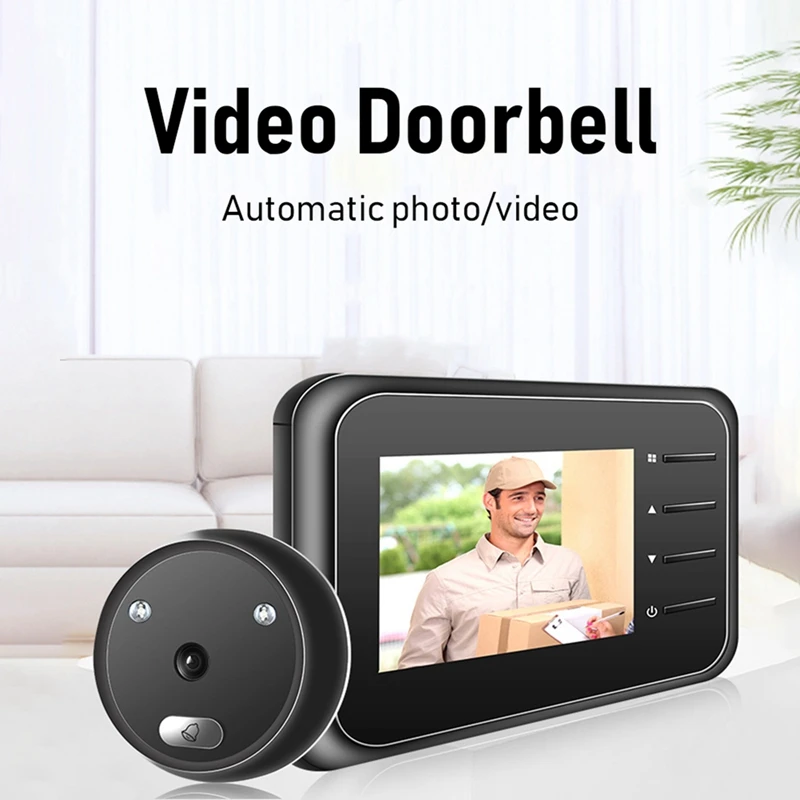 2.4 Inch Screen Digital Peephole Viewer Doorbell IR Night Vision Electronic Door Eye Camera Doorbell Indoor Monitor R11