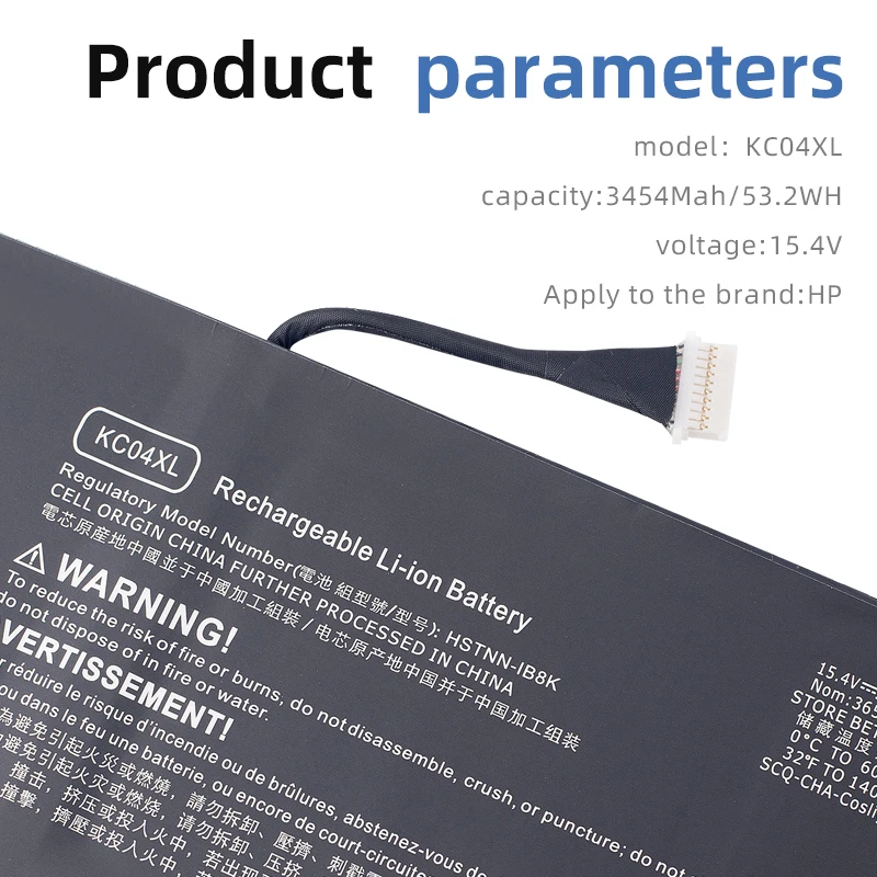 Suozhan แบตเตอรี่แล็ปท็อป KC04XL สำหรับ HP อิจฉา13-AH0001NW AH0003NE AH1507SA TPN-W136 W133 W141 L08544-2B1 1C1 HSTNN-DB8P L08496-855