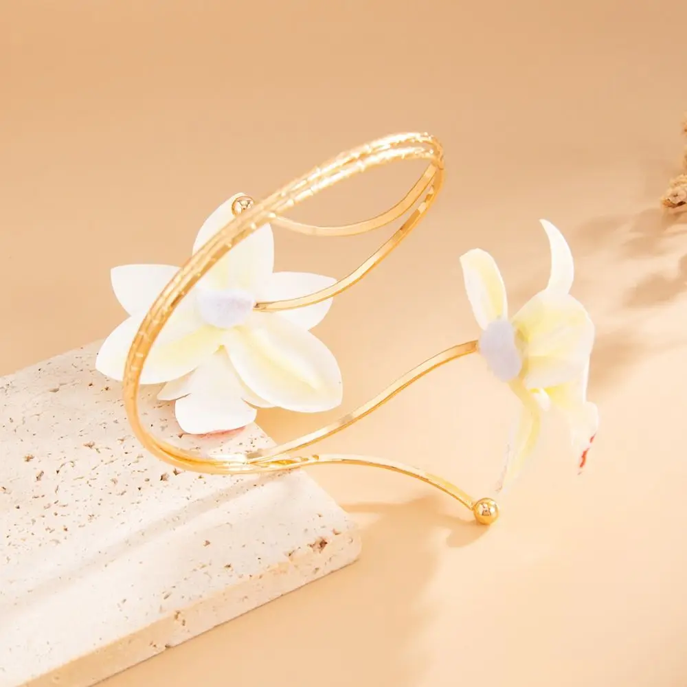 أزياء قابل للتعديل زهرة الذراع سلسلة رائعة البيض زهرة شارة الغريبة نمط العصرية Armlet اليد المجوهرات #5