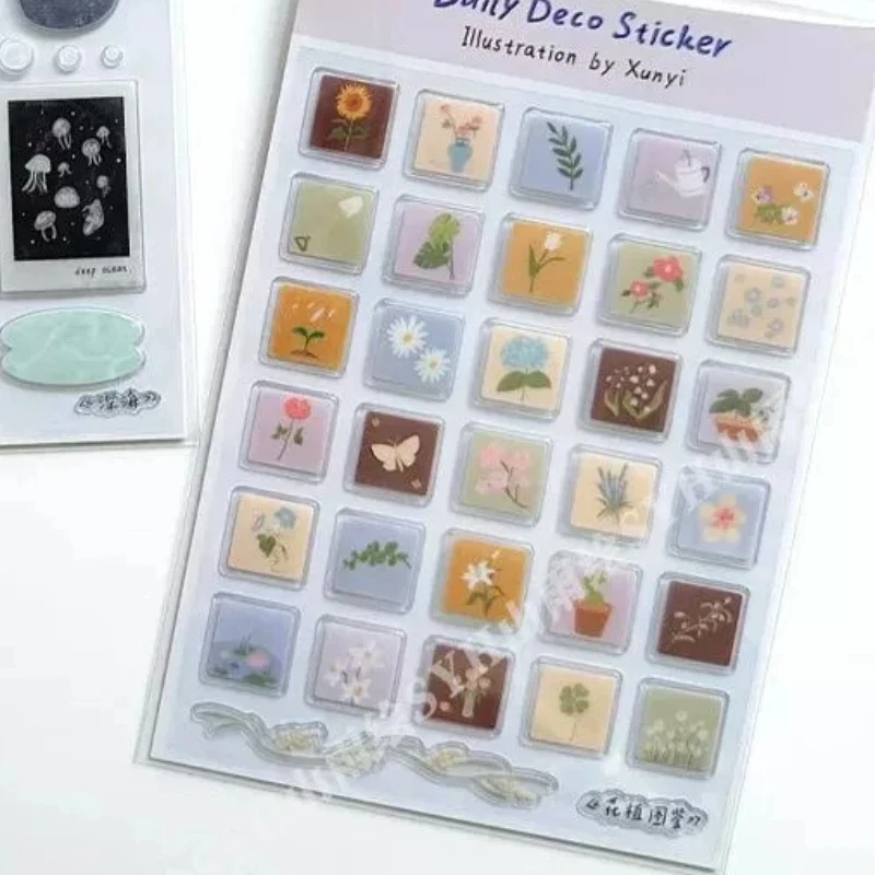 Cute Cartoon Ocean World 3D Jelly Stickers Transparent Resin Gel Self-adhesive Decoration for DIY Phone Cases Tablet Computers view 6