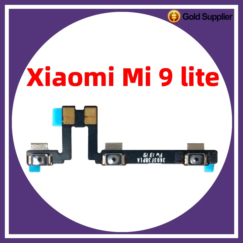 

For Xiaomi Mi 9 lite Power ON OFF Volume Camera Key Button Switch Flex Cable Replacement