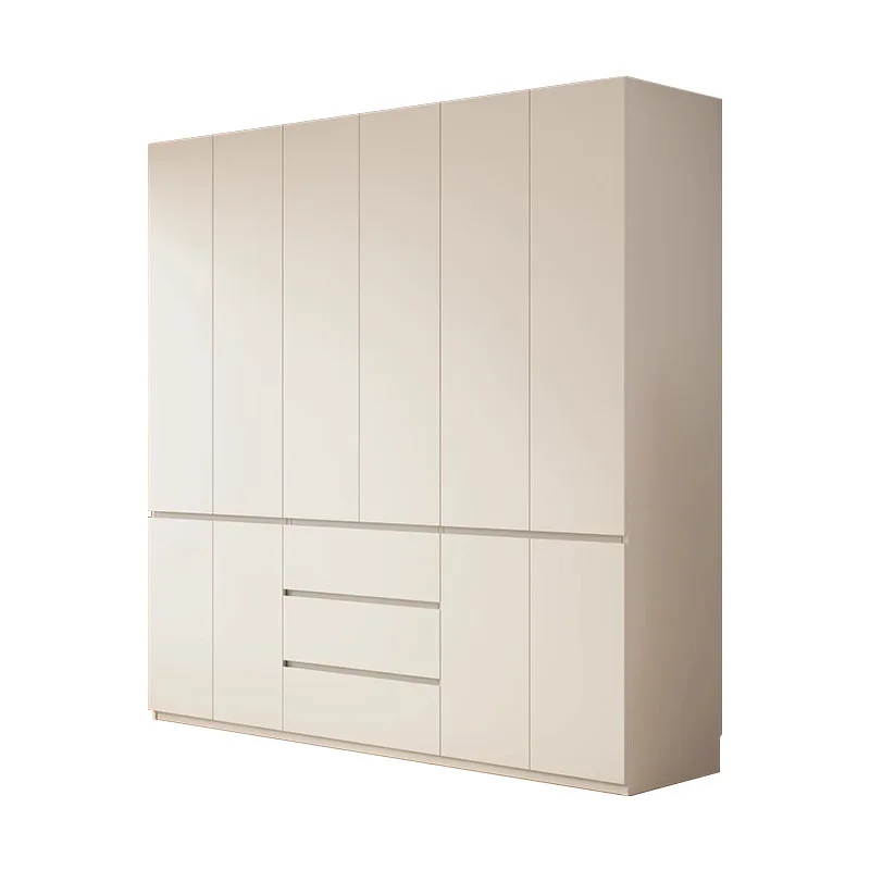 All solid wood oak wardrobe whole house cabinet separate type no-handle large wardrobe