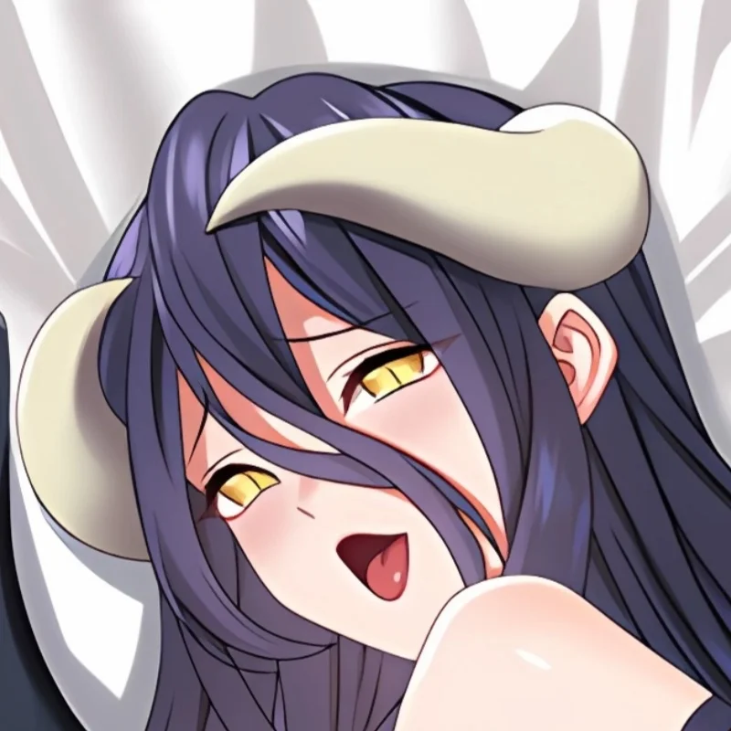 Dakimakura Anime Pillow cover Albedo Double-sided Print Of Life-size Body Pillowcase Gifts