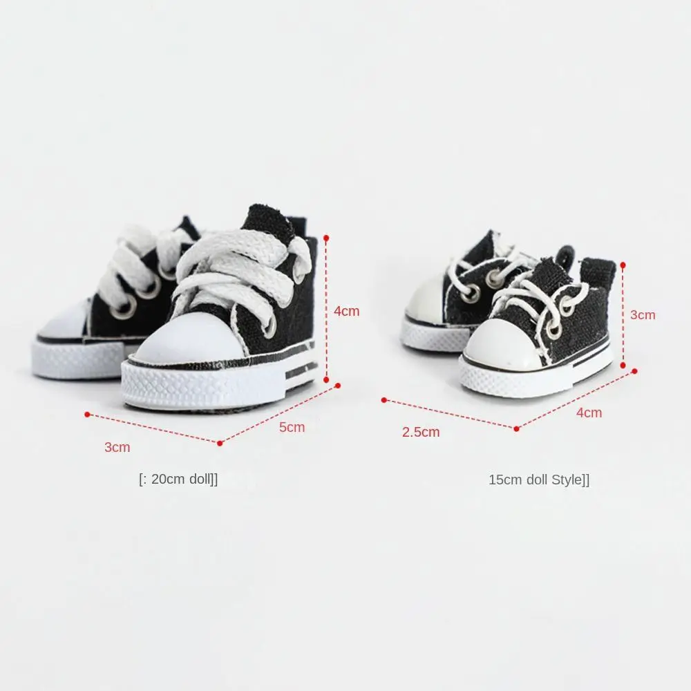 4*3cm/3.8*2.5cm for 17cm Labubu Shoes Hand-made Multiple Styles Canvas Shoes DIY Accessories Dressing Replacement for Labubu