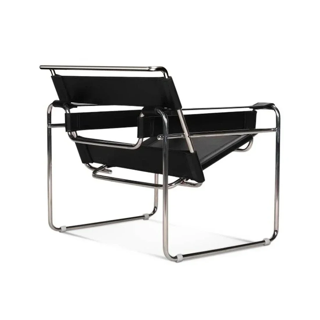 Bauhaus-Designed fold Armchairs Small Packaged Fashionable Linear Seating Seamless Tubular Steel Frame Suspended Outdoor