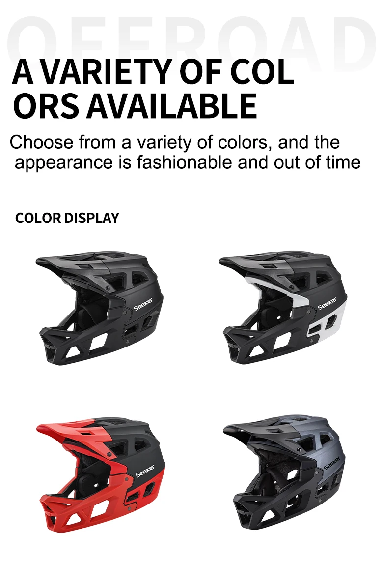Seeker Mountainbike Vollvisierhelm, Ultimatives Belüftungsdesign, Komfortabler Sitz, EPS-Polsterung, MTB Downhill Sicherheitshelm – Detail 10