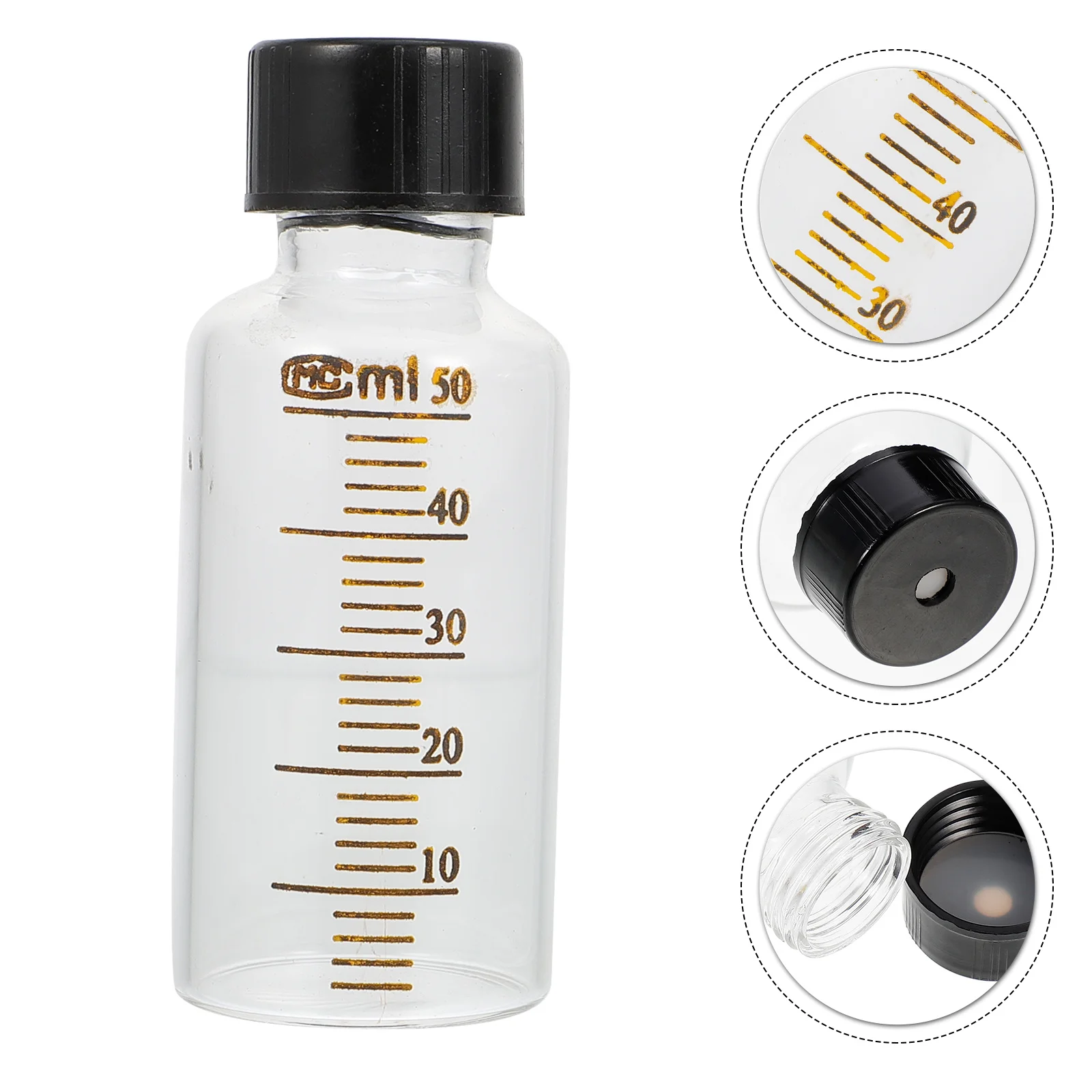 

2Pcs Vacuum Vials Clear Glass Sample Bottles Leak-Proof Sample Vials Ideal for Liquid Reagent Storage Rubber