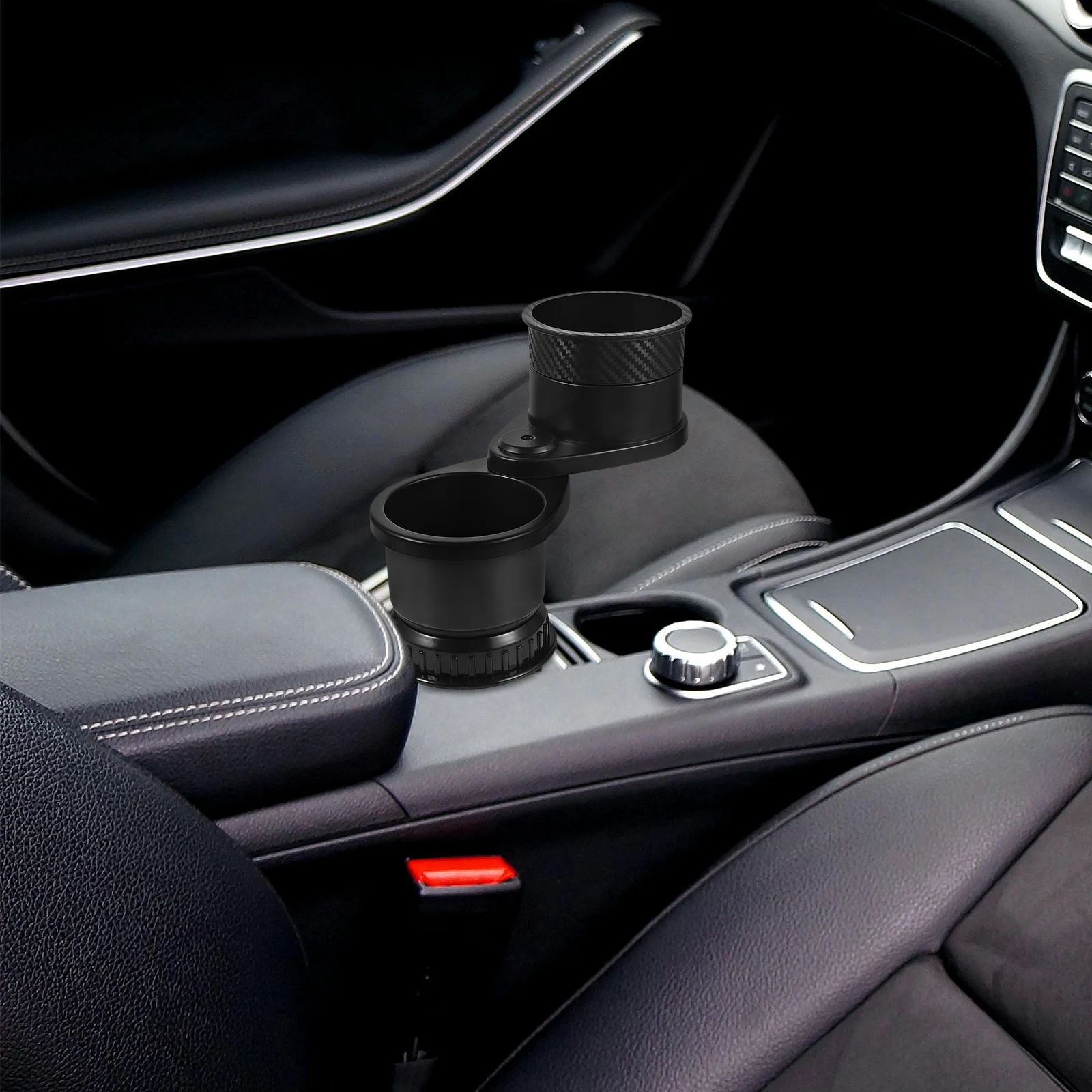 

Car Cup Expander 2 In 1 Rotatable Bottle For Drinks Snacks Dual Cup Holder Automobile Accessories Vehicle Drink Holder