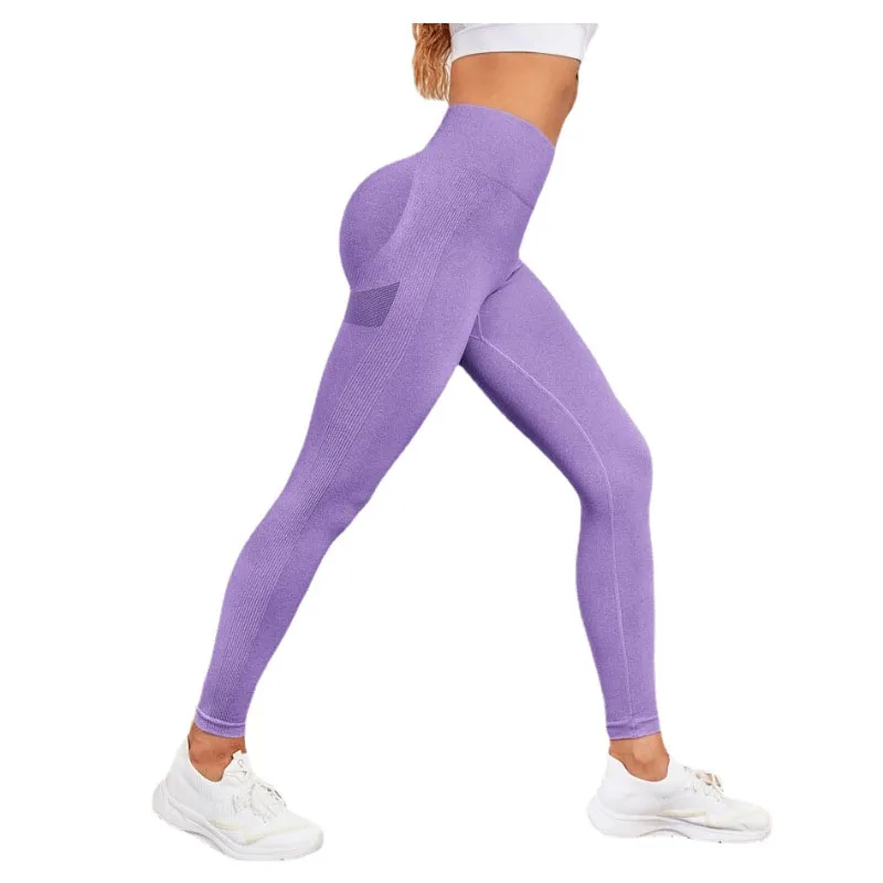 النساء سلس عالية الخصر اليوغا السراويل فتاة الرياضة رفع طماق الجوارب اللياقة البدنية تجريب Leggins مطاطا محبوك سراويل رياضية