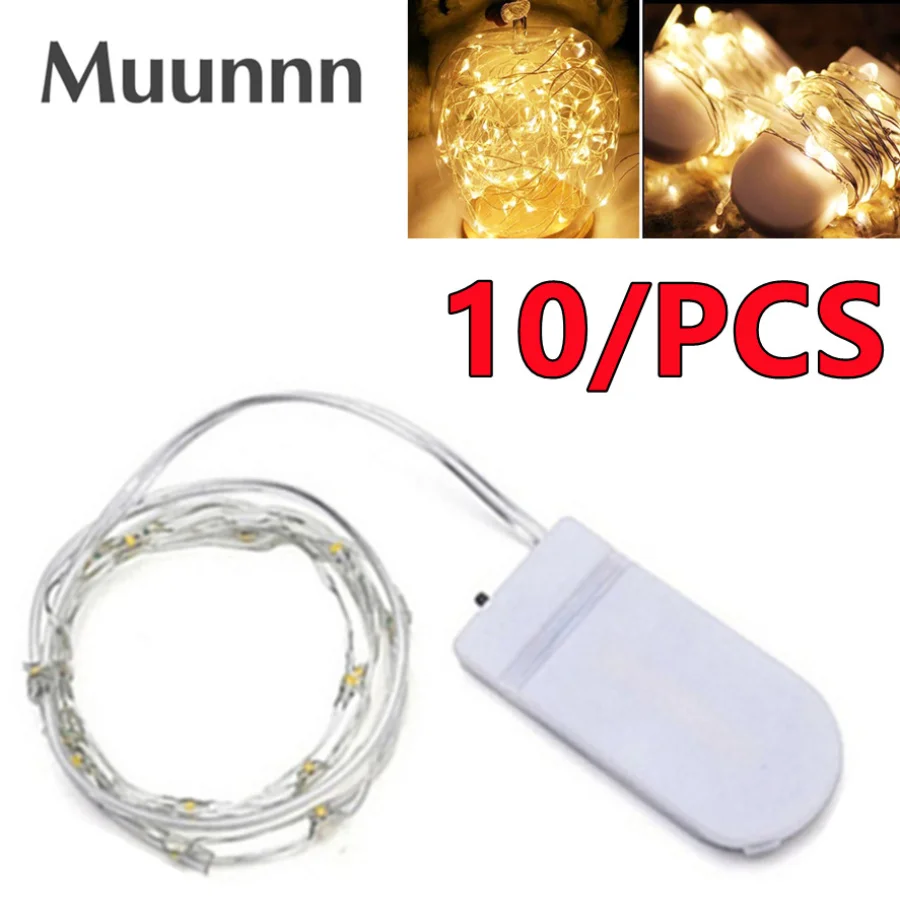 

10 pcs LED Fairy String Lights LED Copper Wire String Lights Battery Operated Outdoor Waterproof Bottle Light For Bedroom Decor