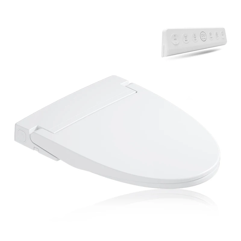 

V Shape Smart Toilet Lid Auto Spray Heated Electric Bidet Cover With Remote Ultra Slim Smart Toilet Seat