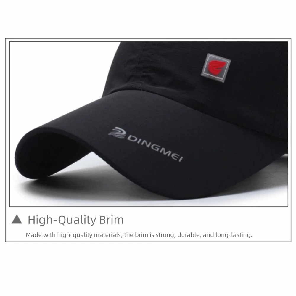 

Breathable Perforated Quick-Drying Hat Sun Protection Letter Embroidery Travel Sports Hat Adjustable Casquette Peaked Cap