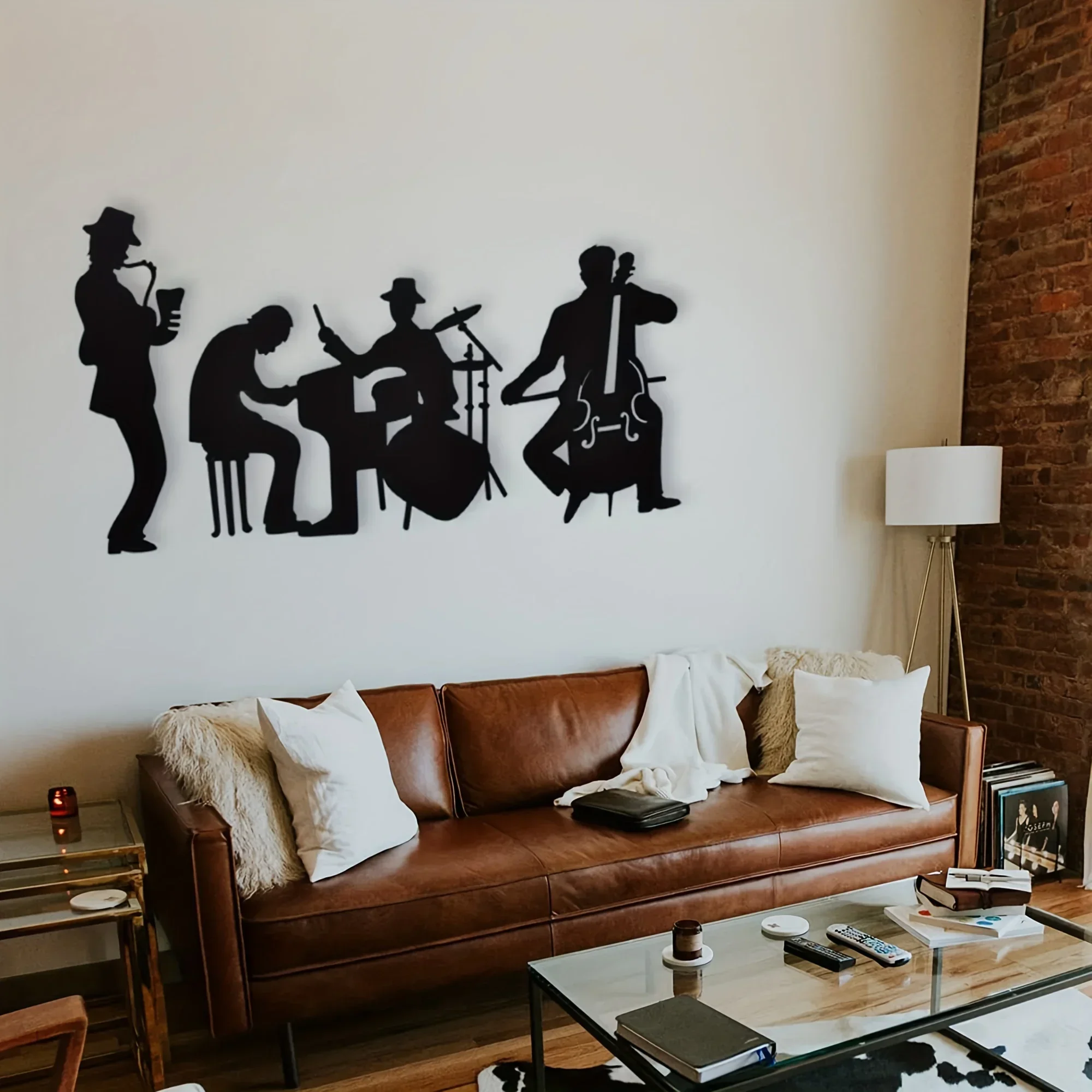 1Set Music Metal Wall Decoration Home Interior Wall Decor Jazz Music Theme Wall Decoration Saxophone Wall Hanging Decoration