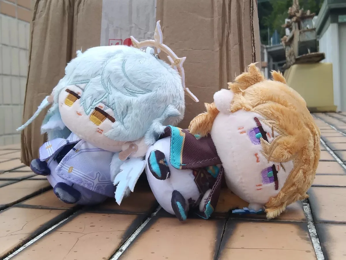 Game Honkai: Star Rail Aventurine Dr. Ratio Sunday Stuffed 12cm Anime Plushie Plush Cotton Doll Clothes Keychain Keyring Bag