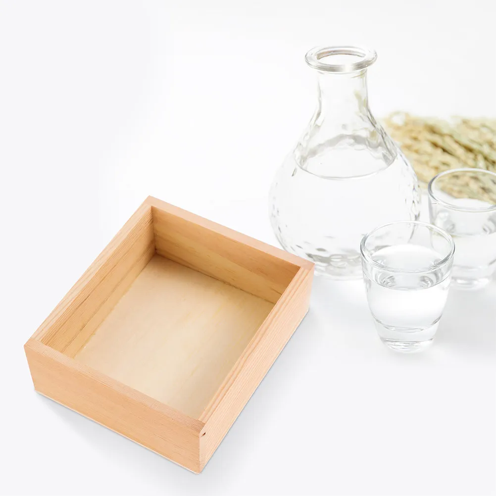 Juego de 2 tazas de Sake de madera, diseño japonés tradicional, caja de almacenamiento para tazas de Sake, soporte de cocina, utensilios para beber en restaurante de Sushi