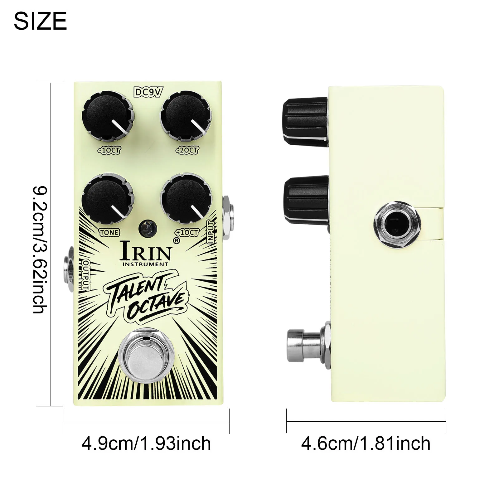 IRIN Digital Reverb Pedal Guitar Effects Pedal Modeling Reverberation Effector 3 Separate Voices for Guitar Playing Buff