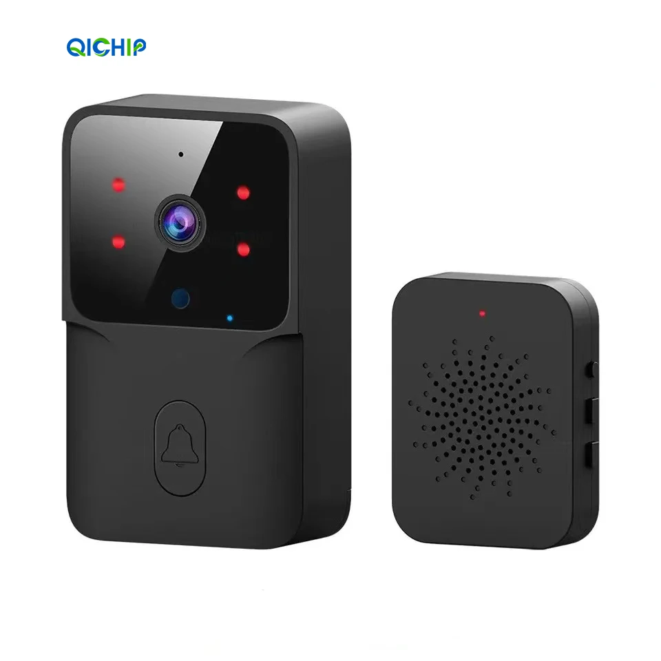 Buzzer USB Receiver Smart Video Doorbell Night Vision Intercom Monitor Wireless Wifi Doorbell Camera Hotel Voice Plug Power Supp