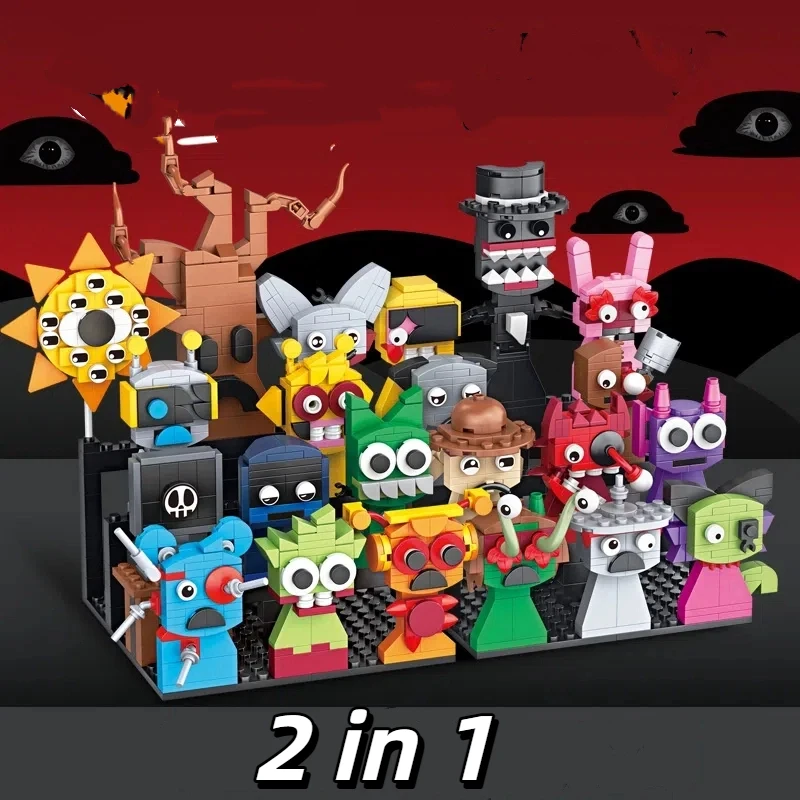 

Moc Game Building Blocks Set Horror Anime Music Rhythm Box Game 2 in 1 Friends Figures Bricks DIY Toy Birthday Christmas Gifts