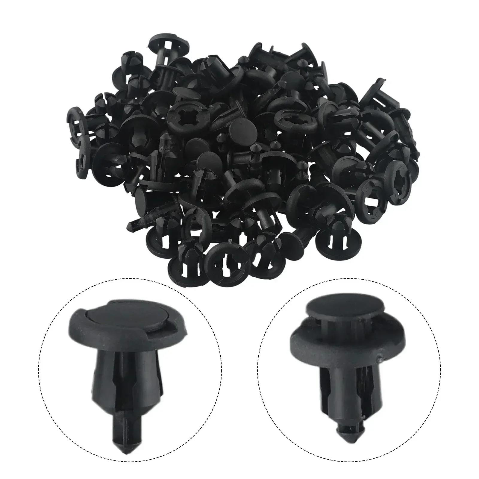 50pcs Car Bumper Retainer Clip Nylon Rivet Fastener Retainer Screw-Fender For Honda Civic For Accord For CR-V For Acura