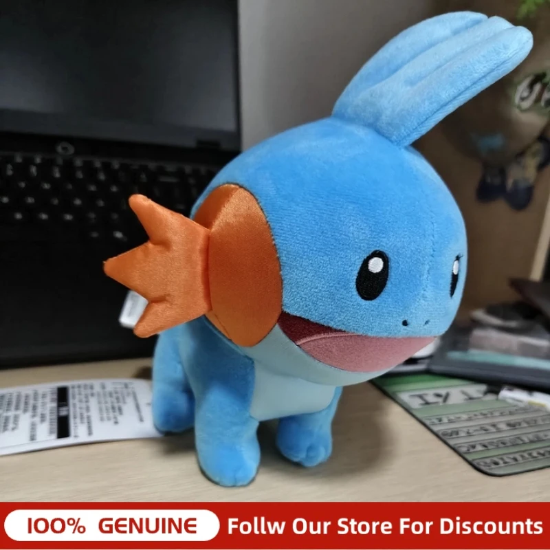 100% Genuine Pokemon Swimming Series Mudkip Sneasel Mantine Goldeen Fluffy Movable Plush Figure Cute Collectible Gift For Adults