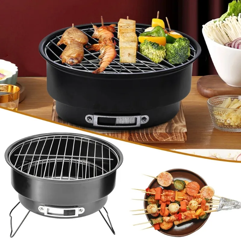 

Charcoal Grill Rack Stove Charcoal Folding Griddle Camping Barbecue Tourist Furnace Electric Gas Detachable Bbq Portable Round