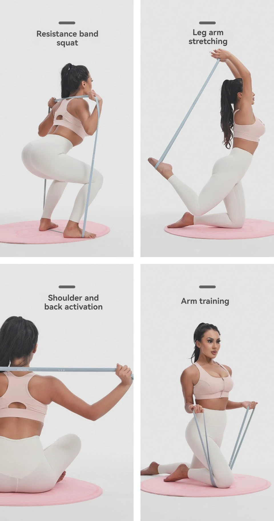 AOLIKES Widerstandsband, hochziehbares Hilfsband, Stretchband, Widerstand, schwere Trainingsübung für Physiotherapie, Heimtraining – Detail 14
