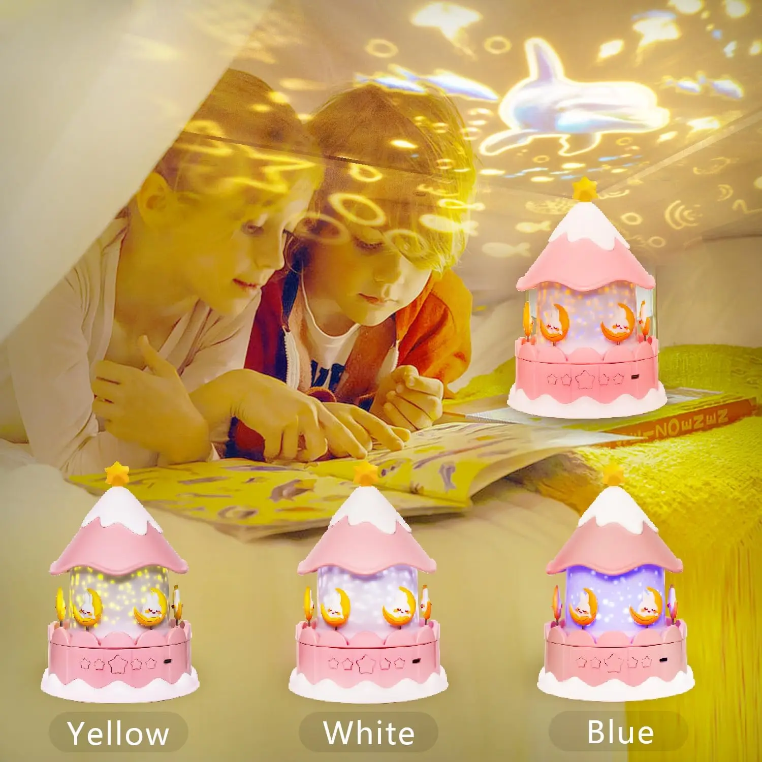 21 in1 Star Night Light Projector with Bluetooth Music Timer Rechargeable Galaxy Nightlights Bedroom Decor Kids Birthday Gift
