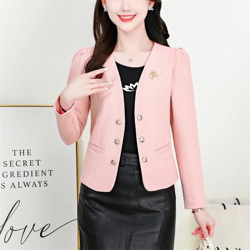 2023 Korean Autumn Winter New Short Coat, Small Suit, Women's Small Fragrant Cardigan Top Slim and Age Reducing Versatile Blazer