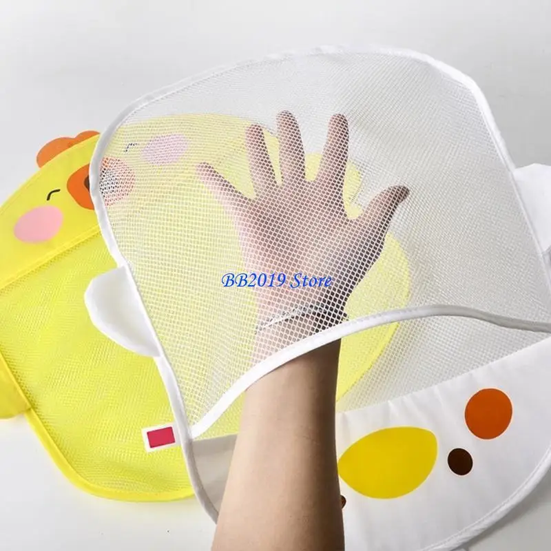 

Q0KB Mesh Bath Toy Large Opening Bathroom Toy Holder Great Capacity Bathtub Toy Storage Bag with Suction Cups