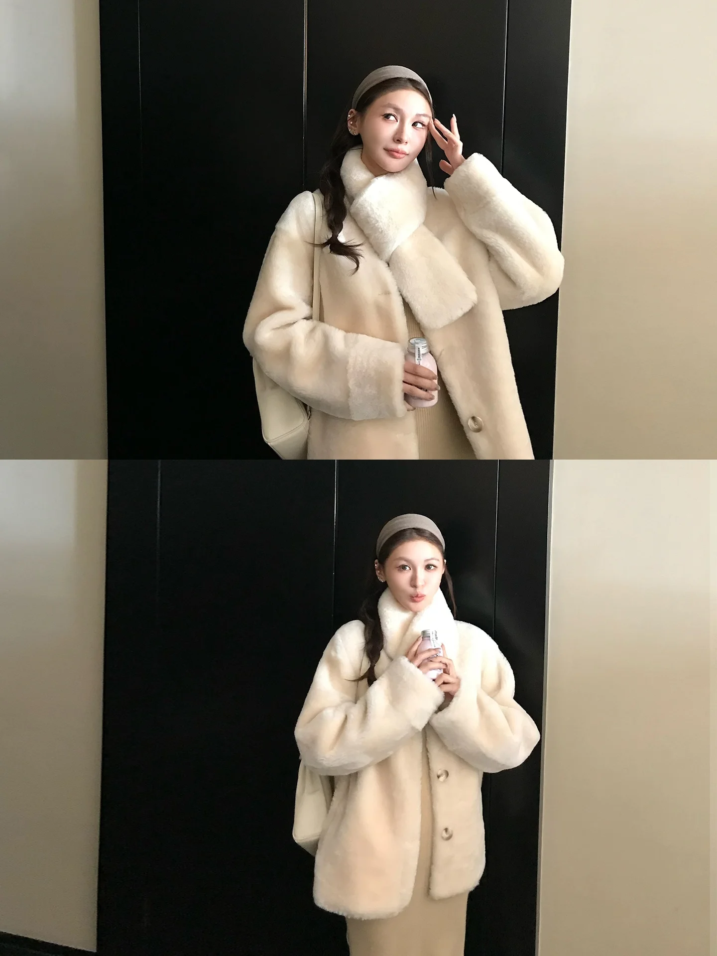 

Зимнее пальто-шарф Snowy Girl из австралийской роскошной теплой мериносовой шерсти с интегрированным мехом, цельномеховое, для молодежи, для выживания в зимних условиях