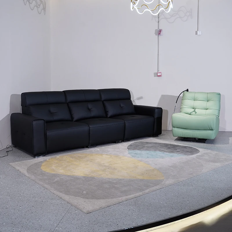 

#High Quality Luxury Smart Multi-functions Sofa for Living Room or Office Furniture Electric Leather Recliner Sofa