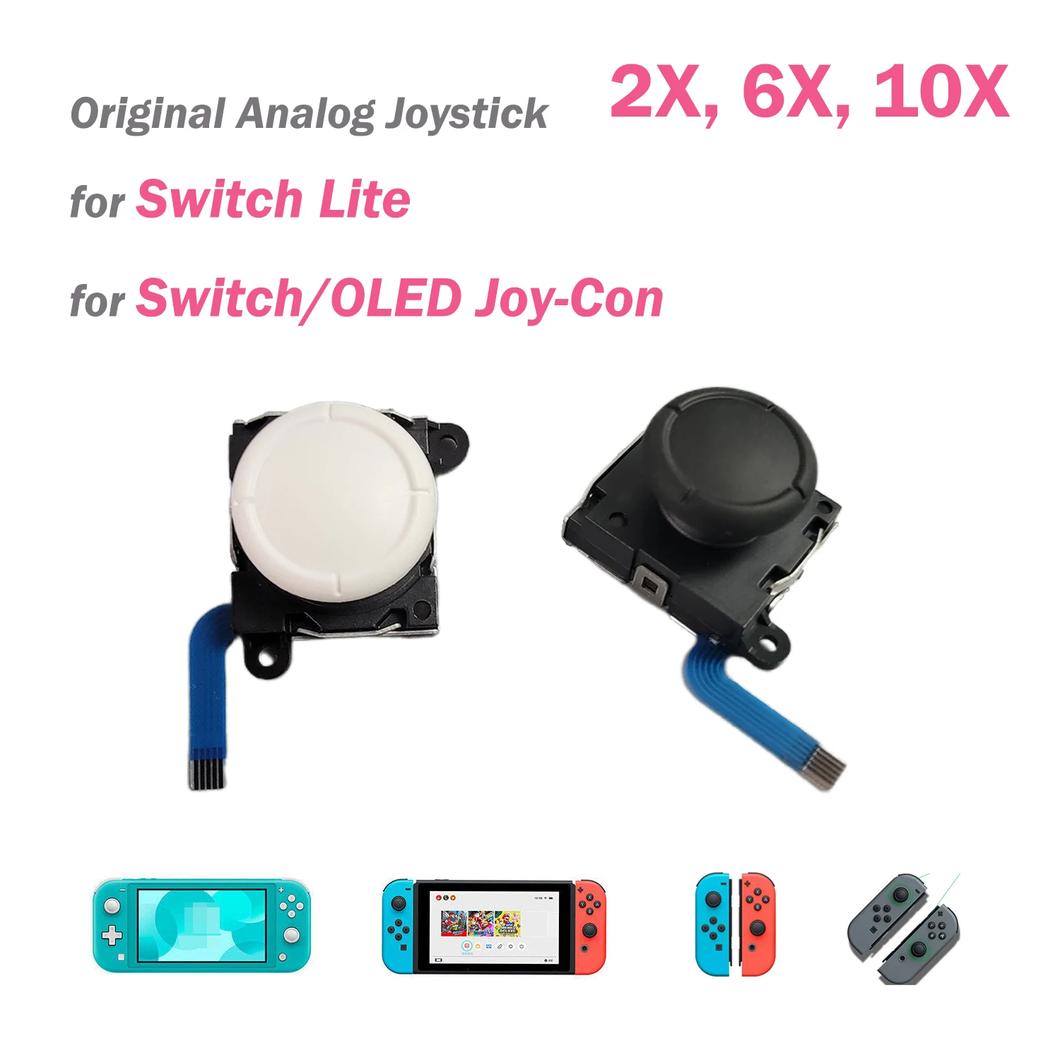 

2/6/10pcs Replacement 3D Analog JoyCon Joystick for Nintendo Switch Joy Con for NS OLED Joy-Con Thumb Stick Rocker for NS Lite