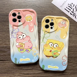 SquarePants S-SpongeBob Phone Case for Samsung Galaxy A73 A72 A71 A54 A53 A52 A52S A51 A50 A34 A33 A32 A23 A13 4G 5G Soft Cover