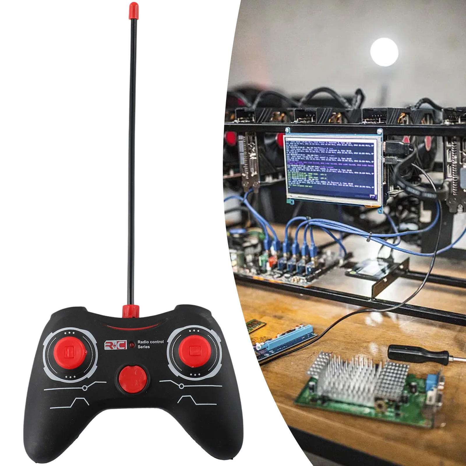 Electric Motors RC Remote Control PVC For 4 Channels Remote Controller 12.5cm X 9.5cm 2 AA Batteries Brand New