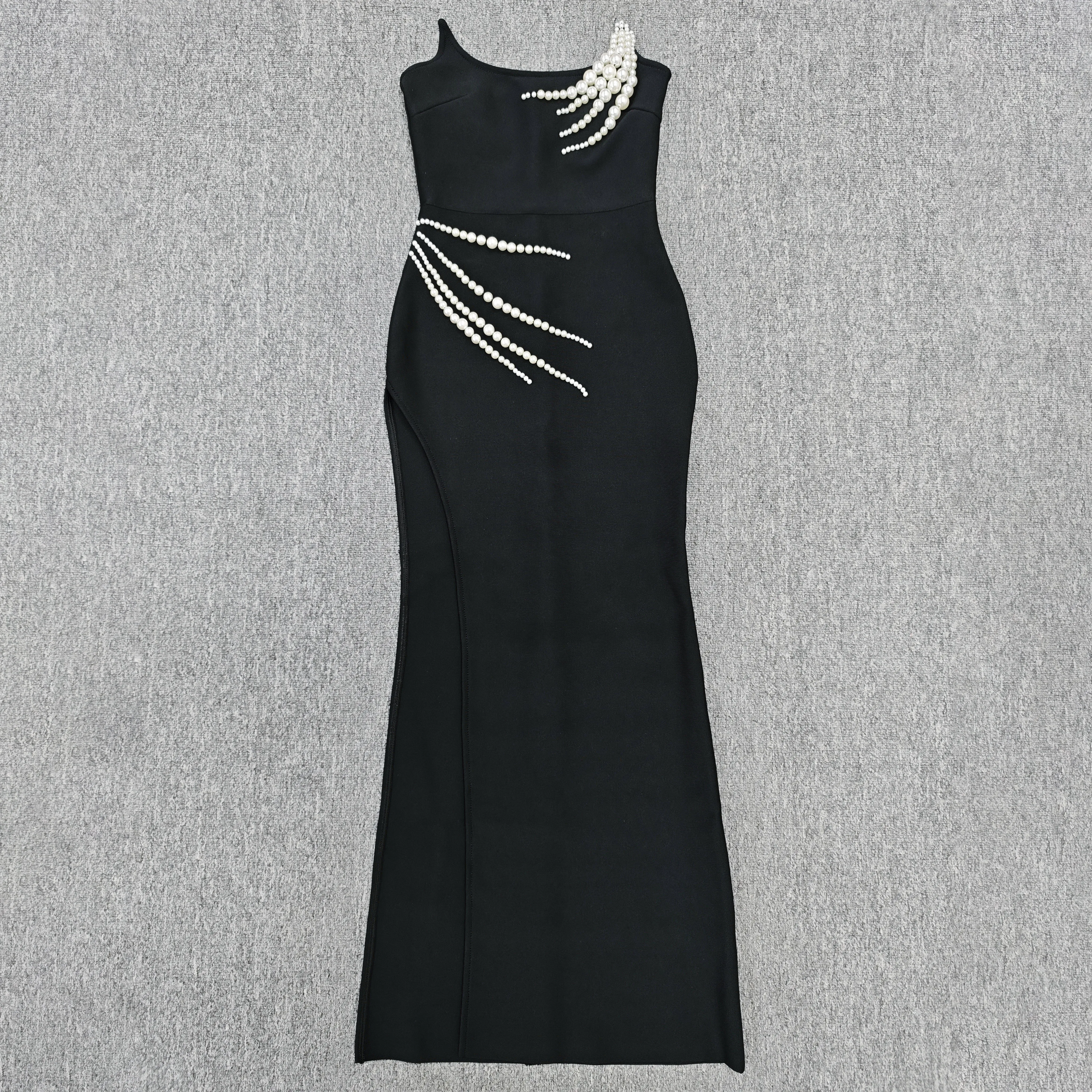 Nowa Elegancka Seksowna Sukienka Bez Ramiączek Z Koralikami Długa Suknia Wieczorowa Damska Luksusowa Modna Sukienka Koktajlowa