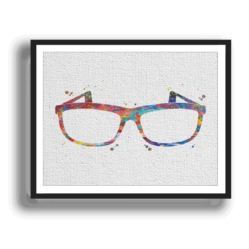 Watercolor Human Anatomy Poster Prints Canvas Painting Medical Eyeglasses Wall Art Pictures Wall Sticker Aesthetic Room Decor