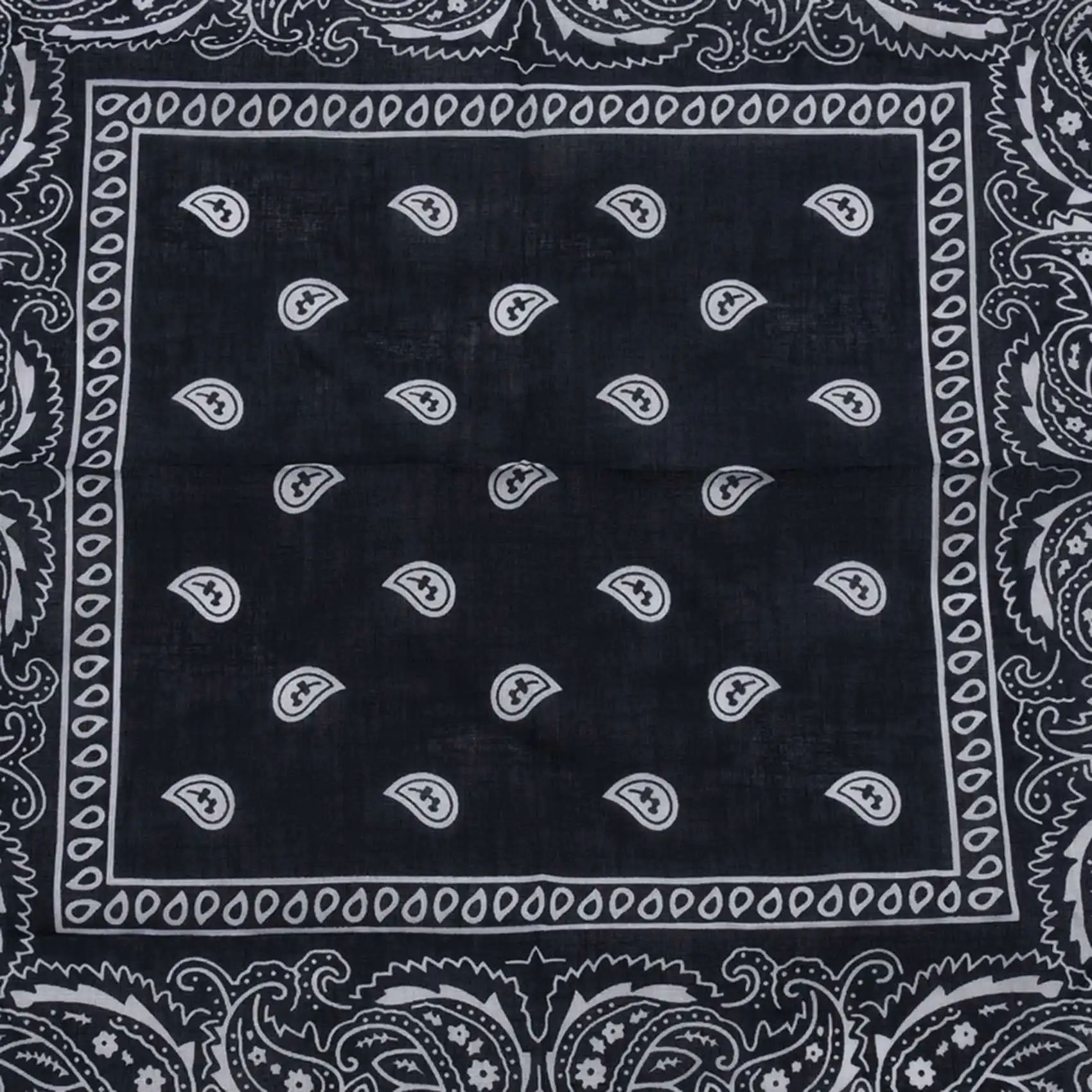 

NEW-Set Of 6 Bandanas Paisley Man And Woman 57 X 57 Cm Black + Red + Navy Blue