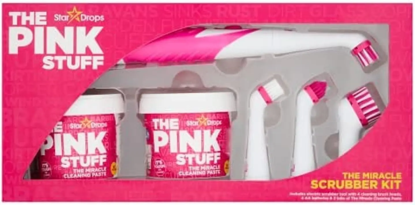 

- The Pink Stuff - The Miracle Scrubber Kit - 2 Tubs of The Miracle Cleaning Paste With Electric