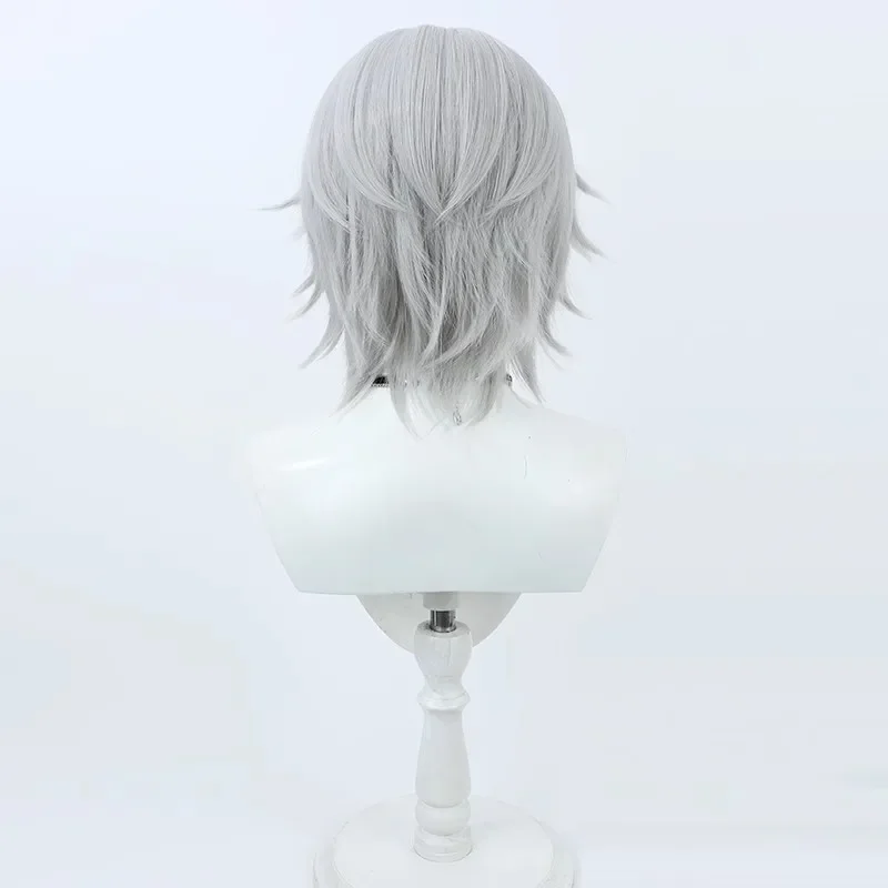 qwerrtyu. 123456   كوسبلاي [مجاني] مجموعة معبد السجن المعلم رجل كوس شعر مستعار فضي رمادي Gokudera Hayatoasdffghjk 987764