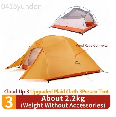 

Upgrades Cloud Up 1 2 3 Person Outdoor Ultra Lightweight Portable Camping Tent Camping Silicone Travel Hiking Tent