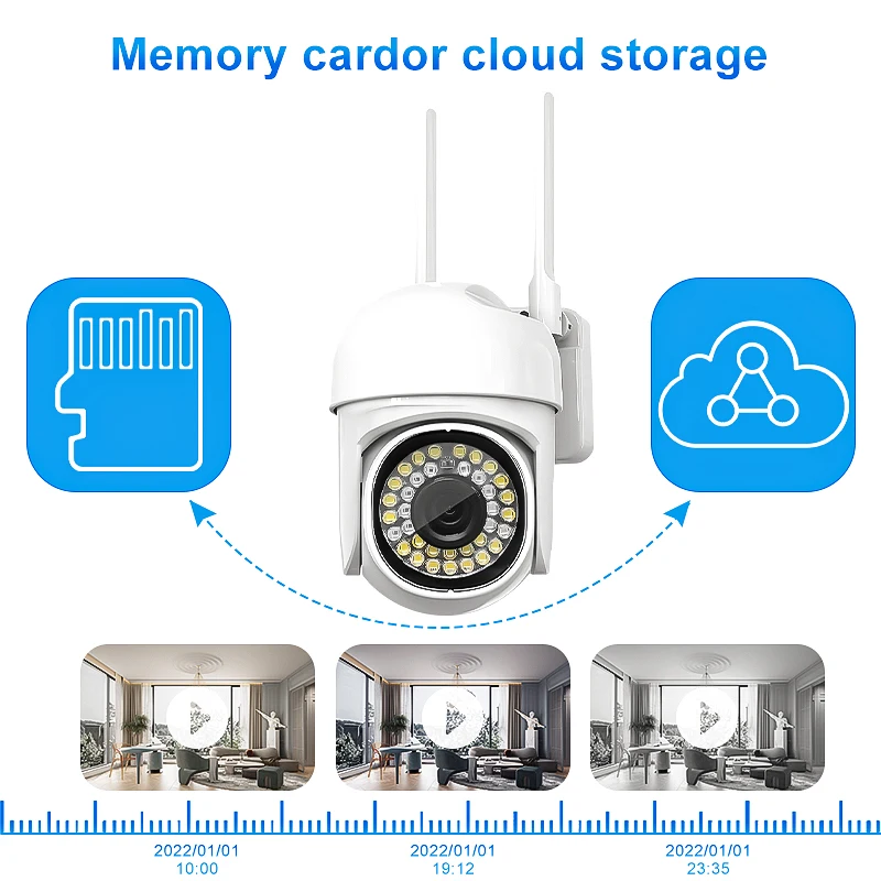 كاميرا لا سلكية HD 1080P كاميرا الأمن للرؤية الليلية كاميرا مراقبة داخلية اتجاهين الصوت مقاوم للماء كاميرا CCTV في الهواء الطلق #5